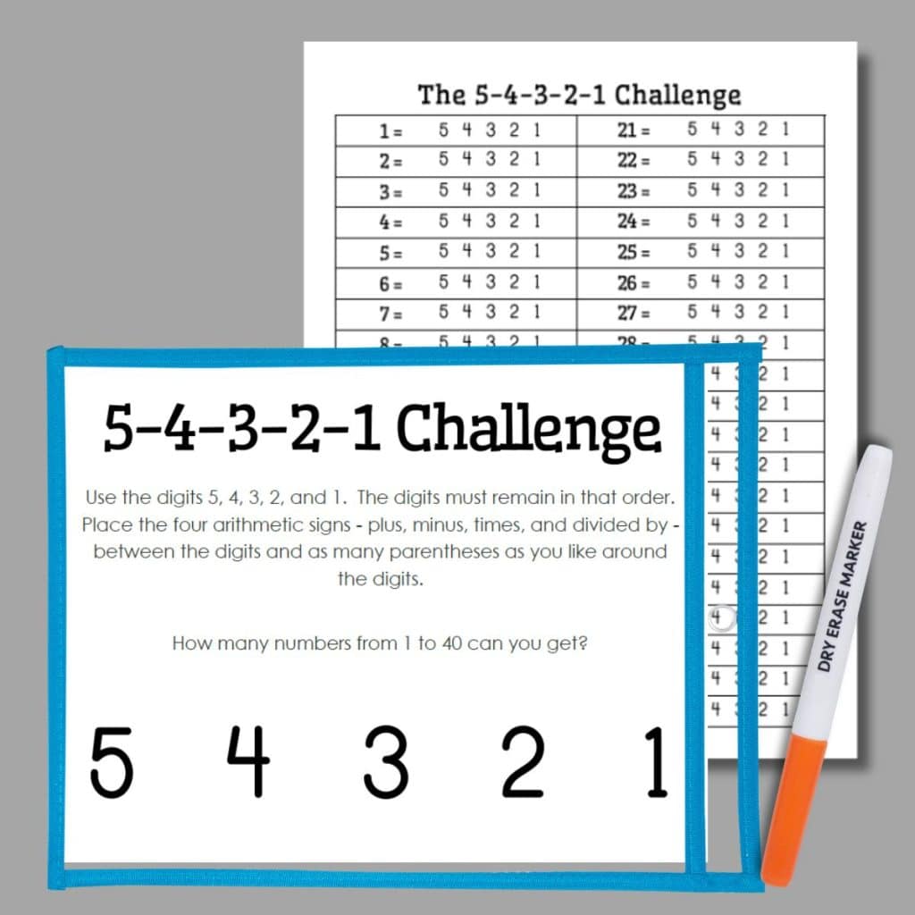 5-4-3-2-1 Challenge 