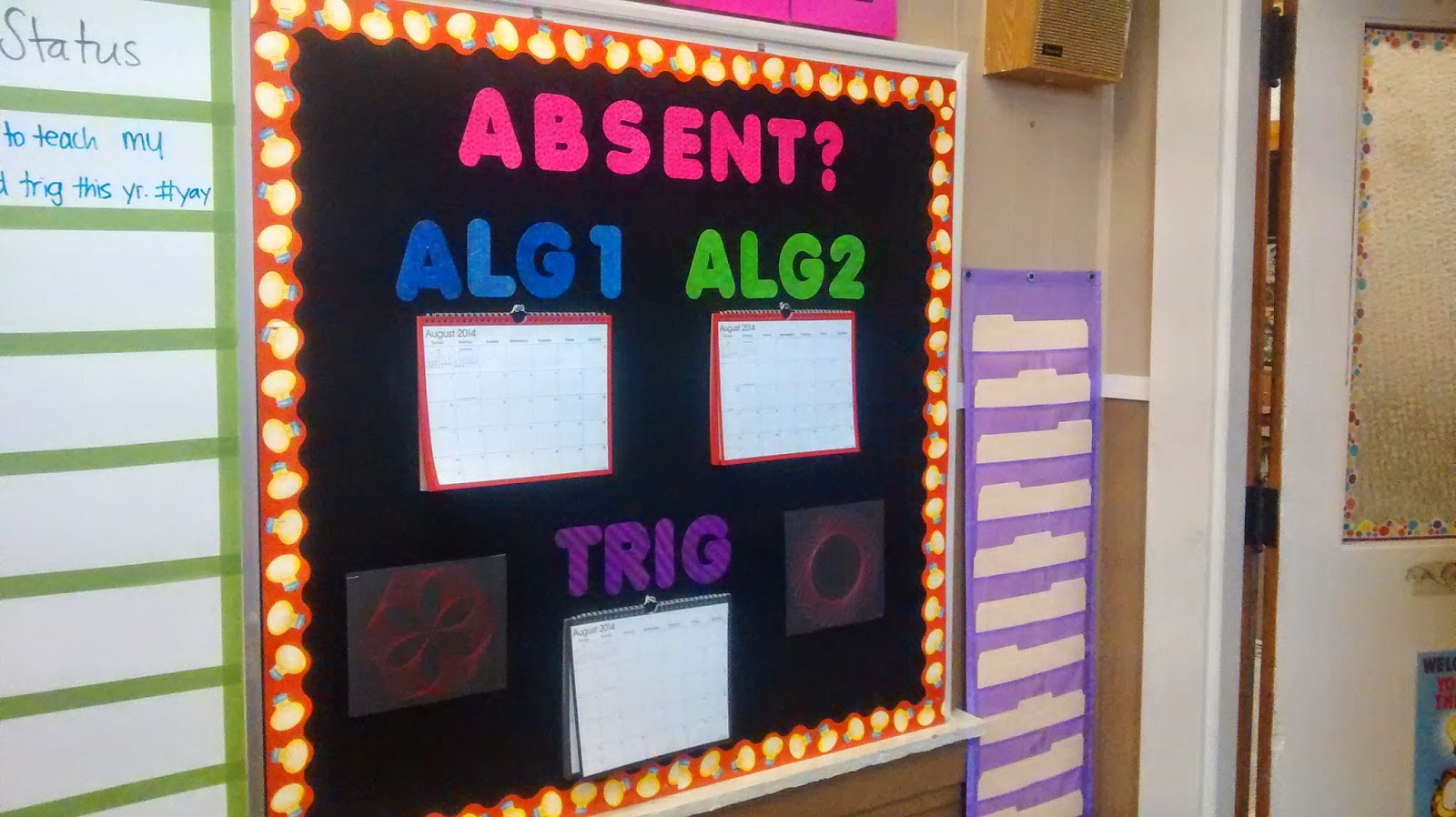 absent work bulletin board.