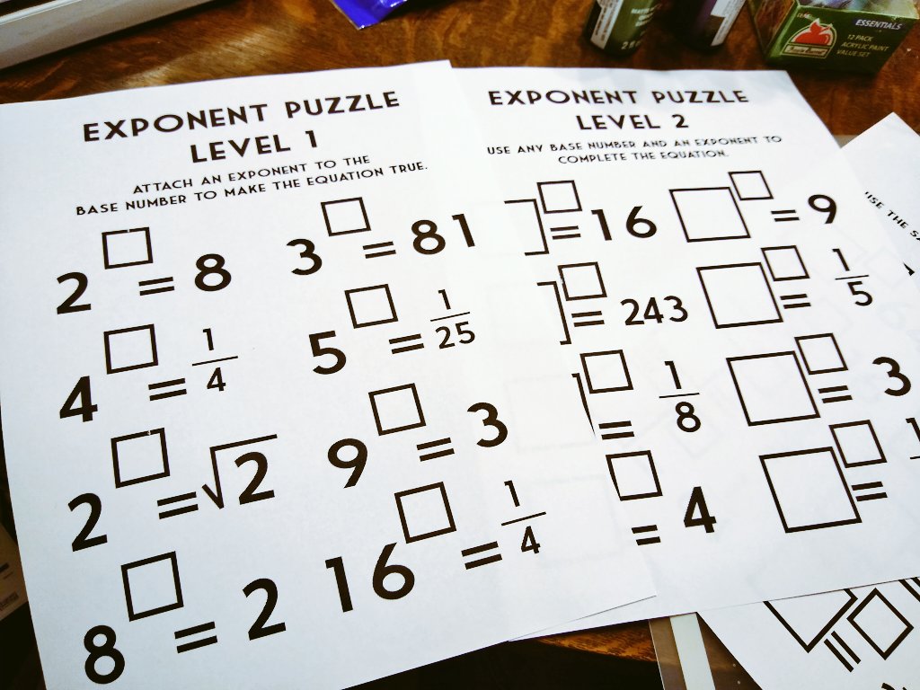 exponent puzzles