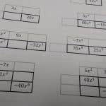 Area Model Puzzles on Sheet of Paper.
