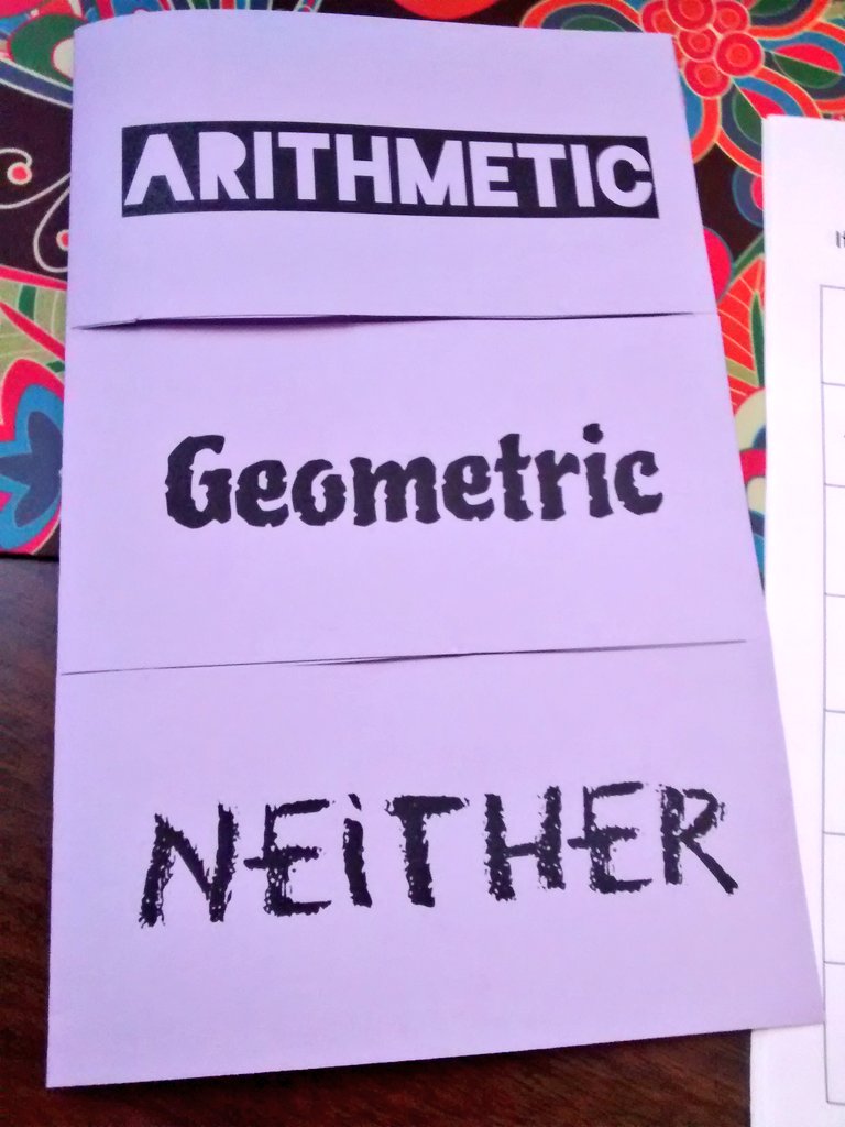 arithmetic geometric neither sequences foldable notes.