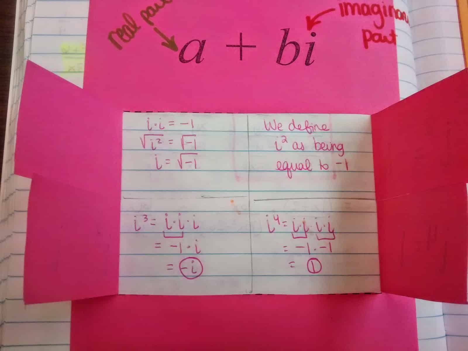 complex numbers foldable