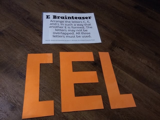 E Brainteaser Puzzle.