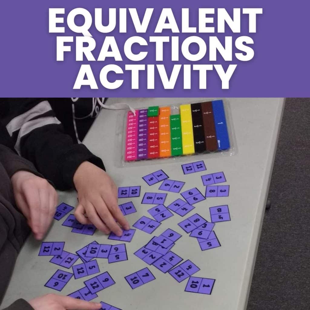 equivalent fractions card sort activity