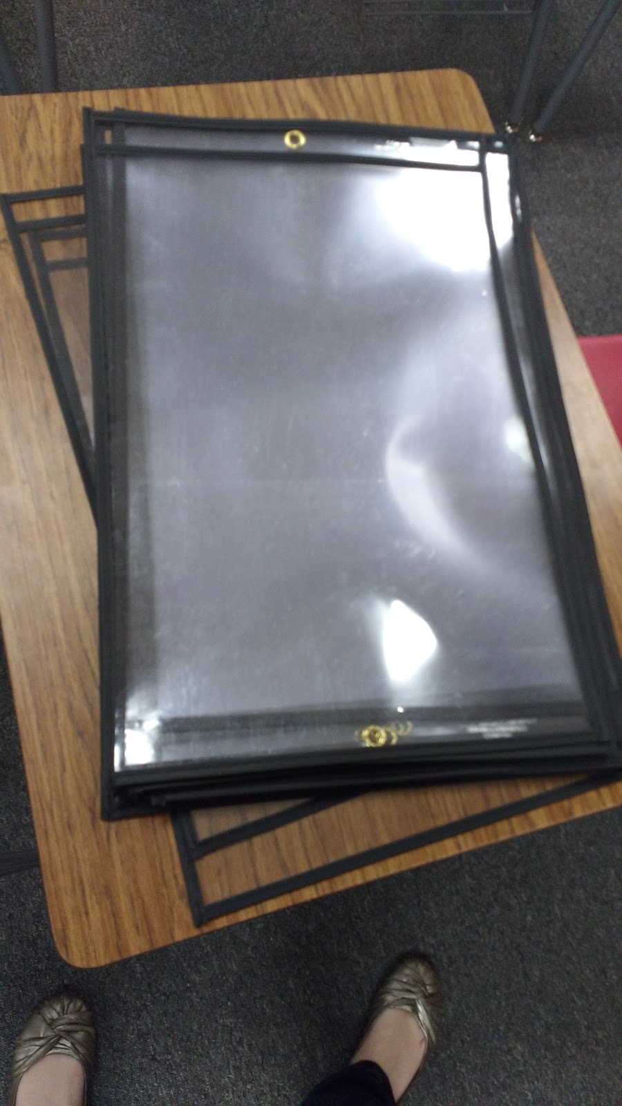 dry erase pockets. 