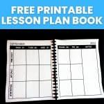 free printable lesson plan book. 