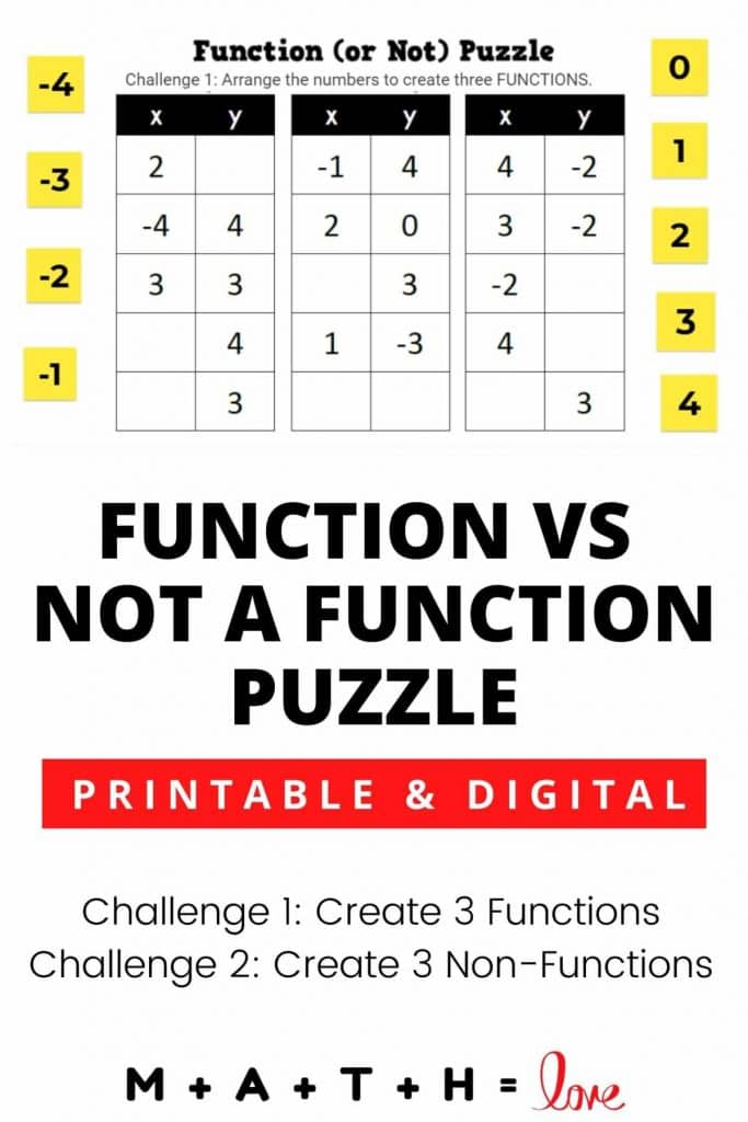 Function vs not a function puzzle.