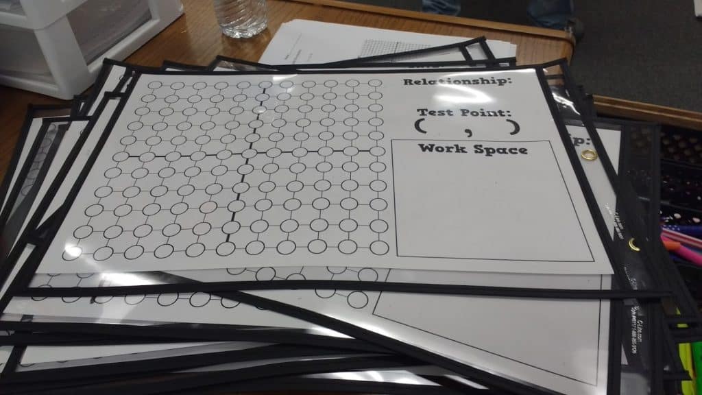 graphing two variable inequalities dry erase activity.