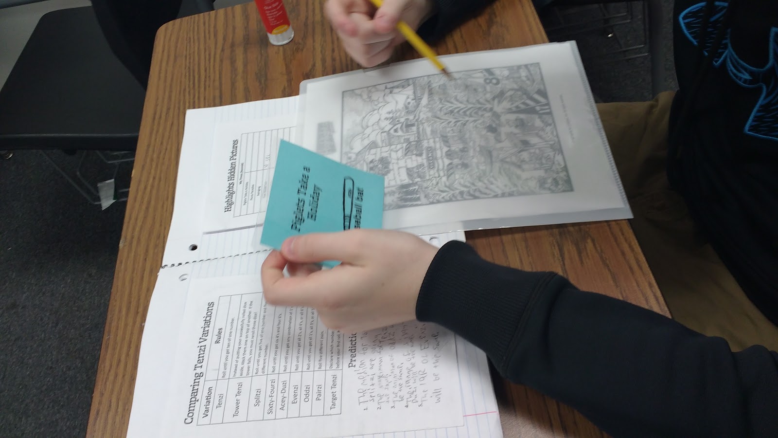 highlights hidden picture data collection activity.