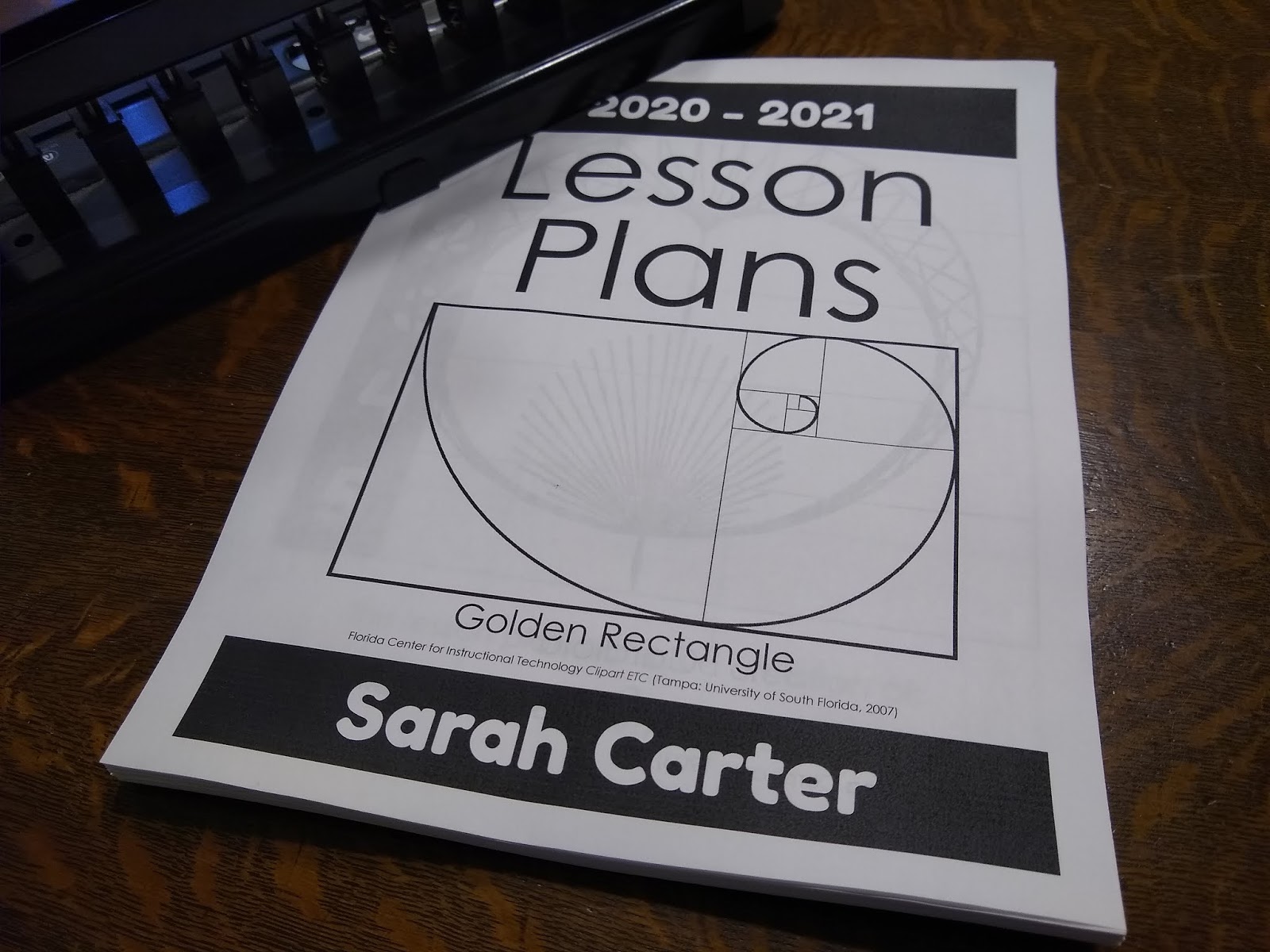 Free Printable Lesson Plan Book for Math Teachers 