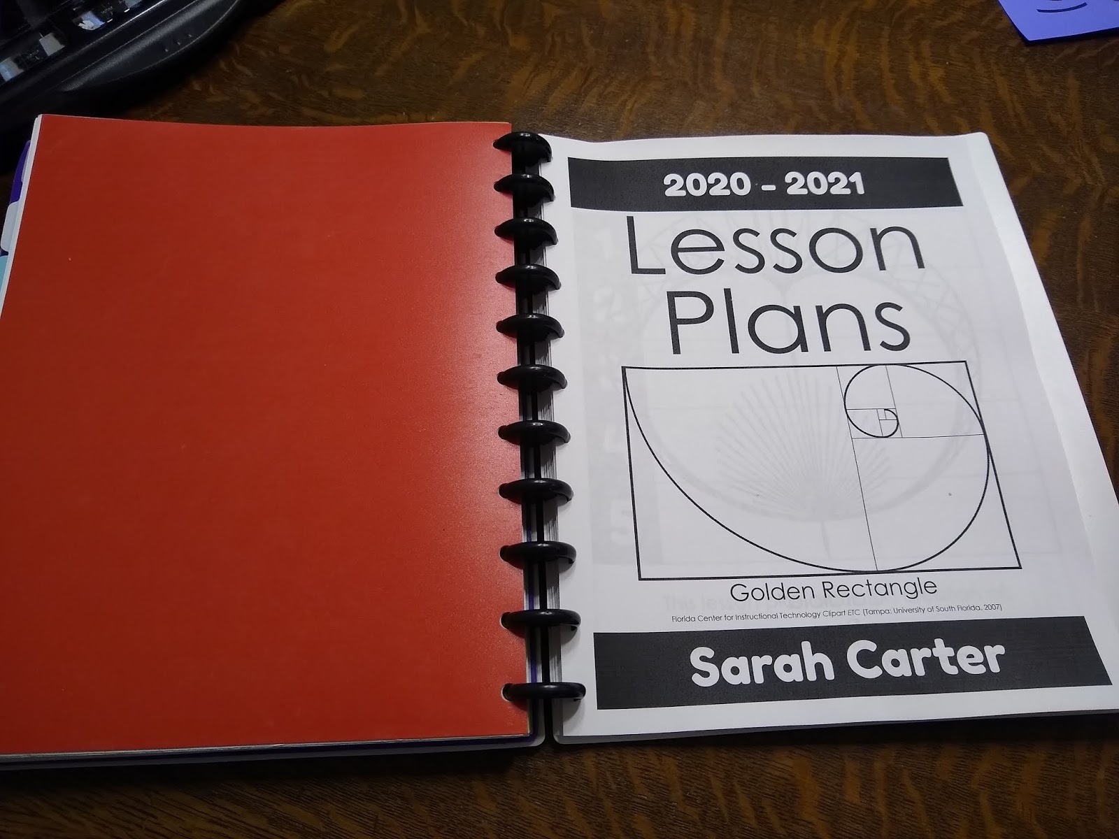 Free Printable Lesson Plan Book for Math Teachers 