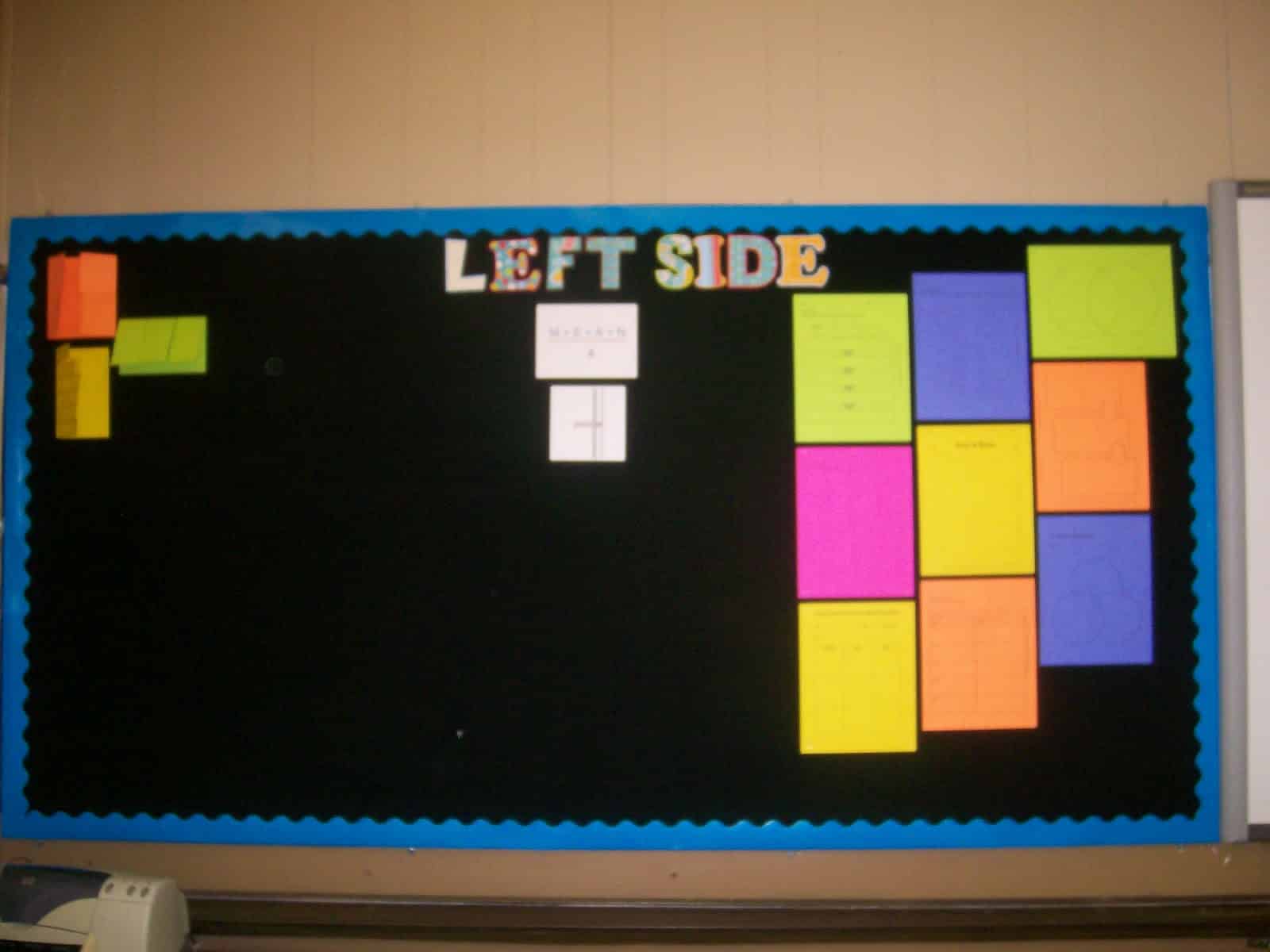 interactive notebook inspiration bulletin board.