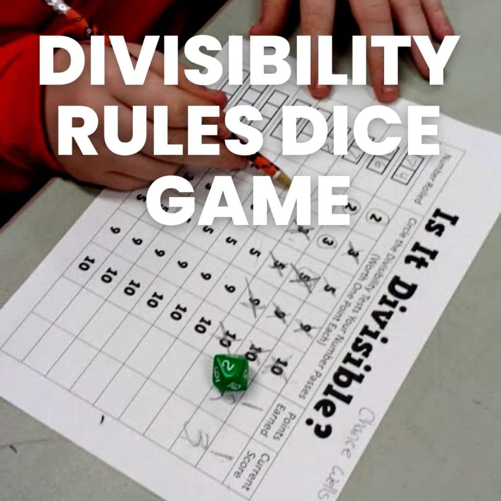 divisibility rules dice game