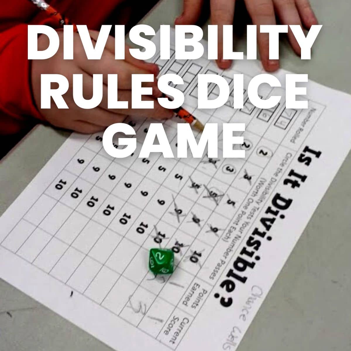 divisibility rules dice game