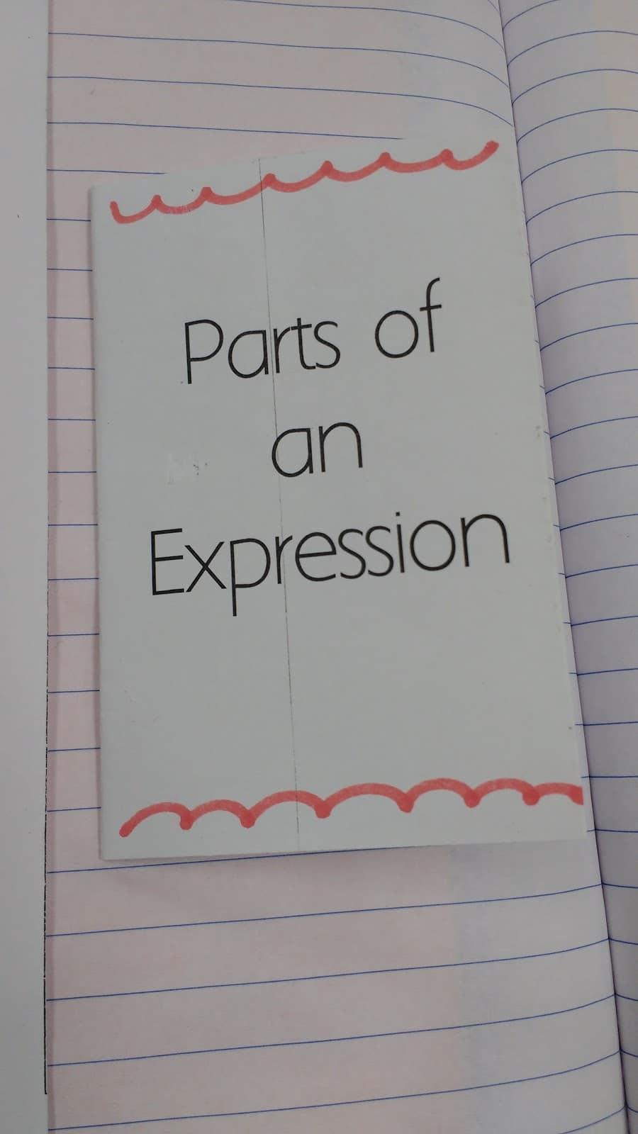 Parts of an Expression Practice Book