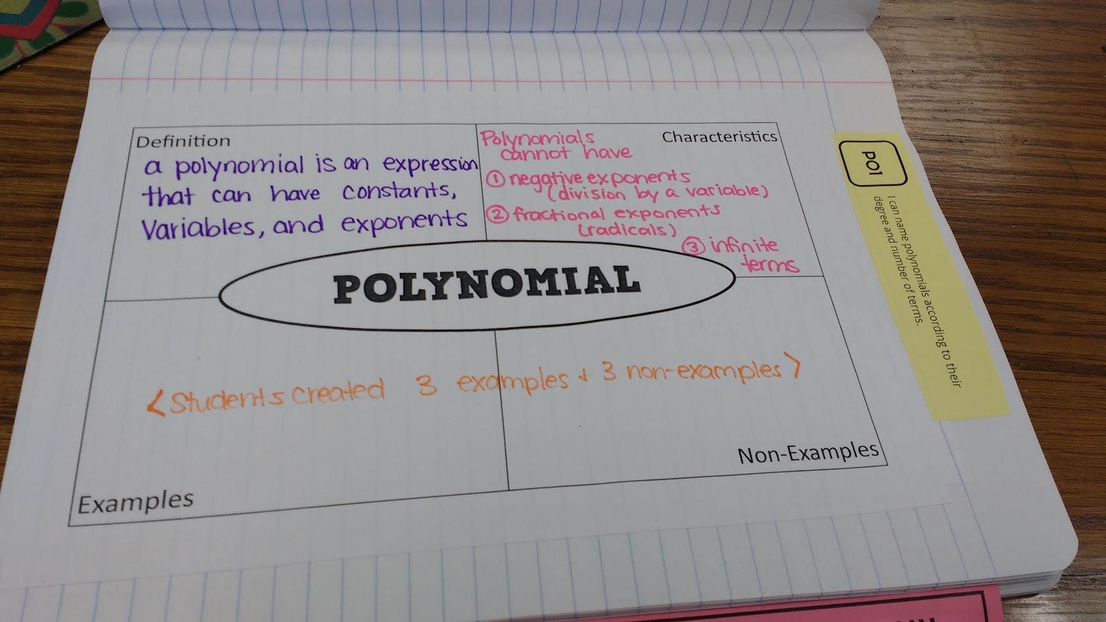 Polynomial Frayer Model Template