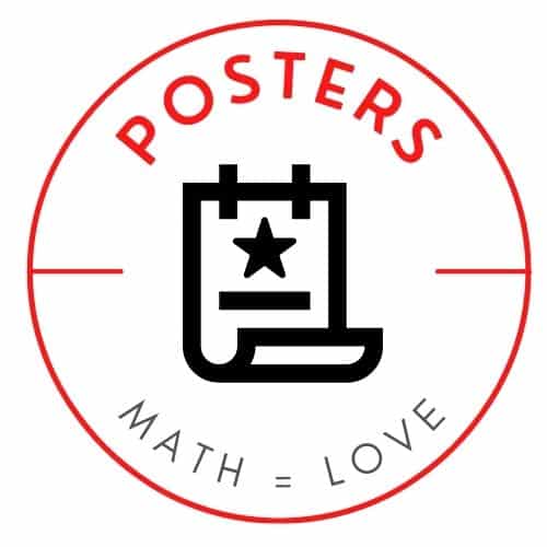 posters logo from math = love. 