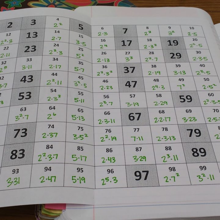 prime factorization foldable