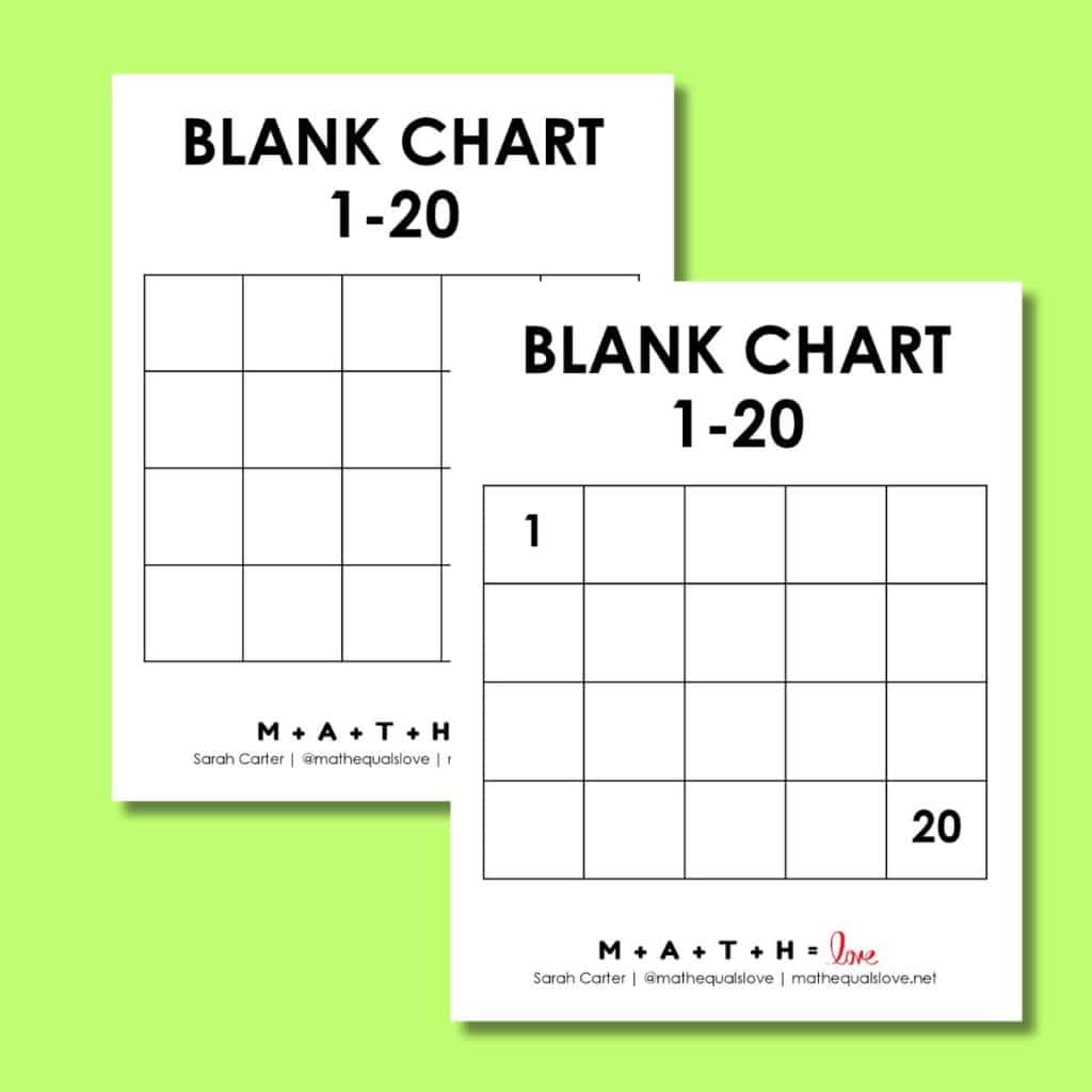 blank 1-20 number charts pdf. 