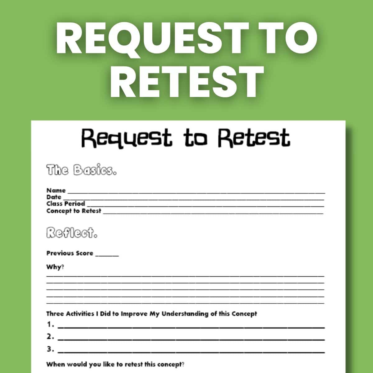 request to retest form