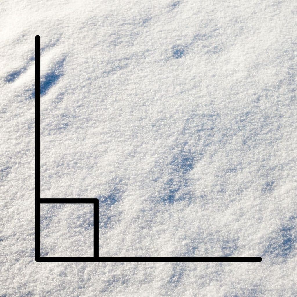 snow angle. 