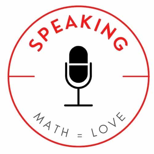 Math = Love Speaking Engagements Logo. 