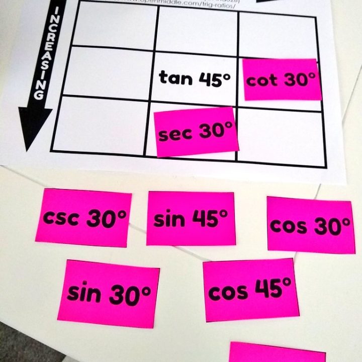 trig ratios puzzle.