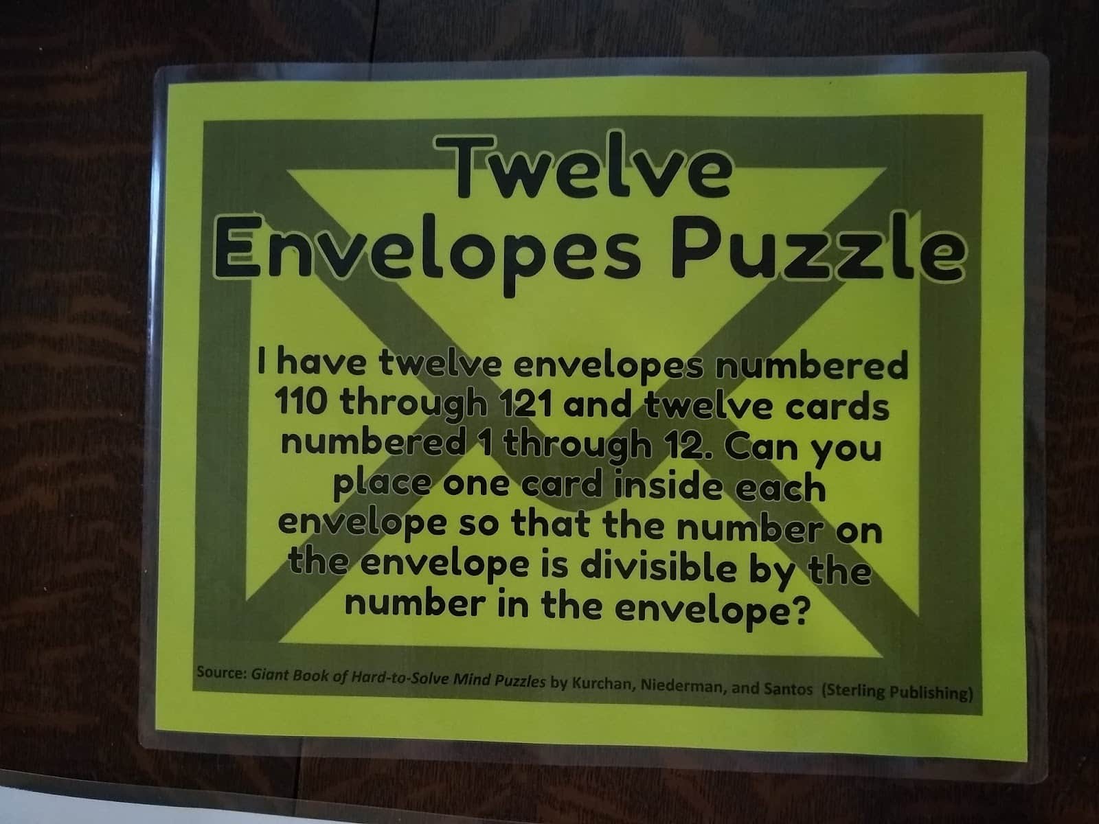 Twelve Envelopes Puzzle