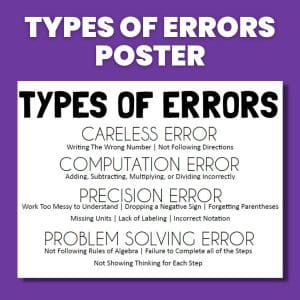 types of errors poster