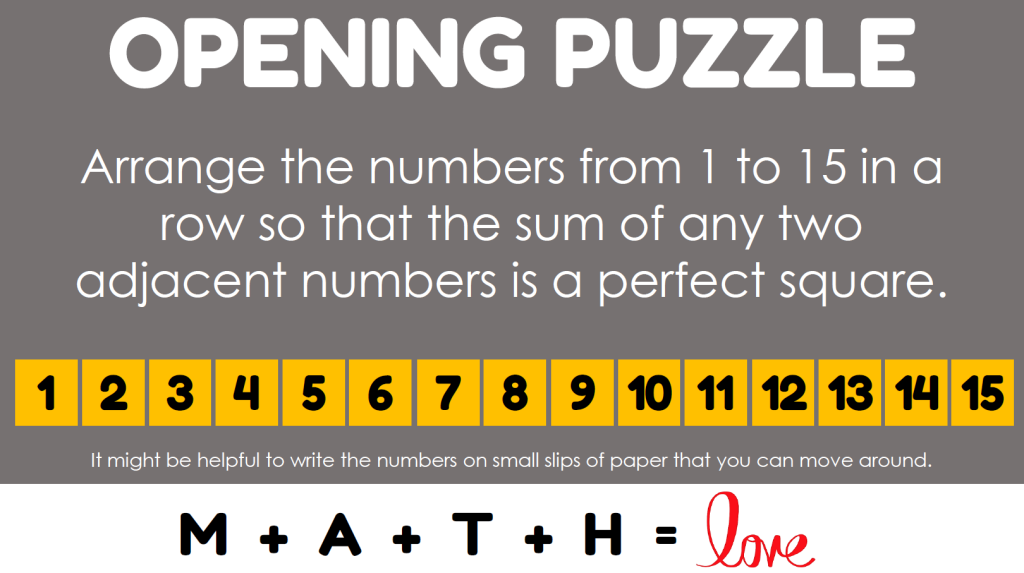 perfect squares puzzle 