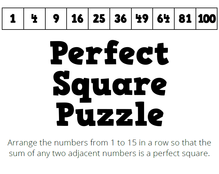 perfect square puzzle screenshot of instructions.