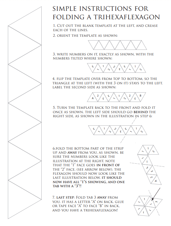 hexaflexagons trihexaflexagon template